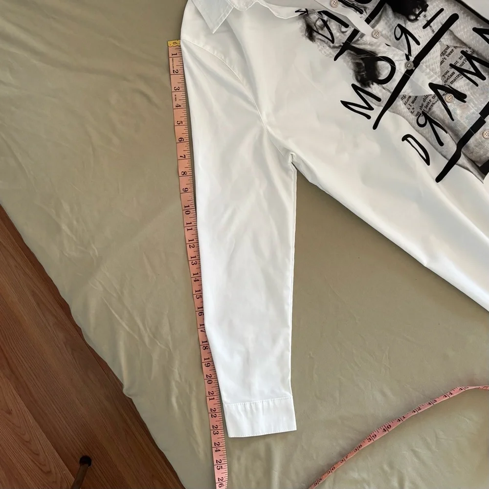Maniere De Voir Shirt Dress No More Drama Size 6 - Picture 13 of 16